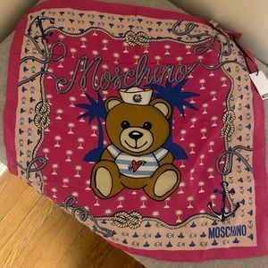 Brand New Moschino Teddy Bear 🧸 Silk Scarf
